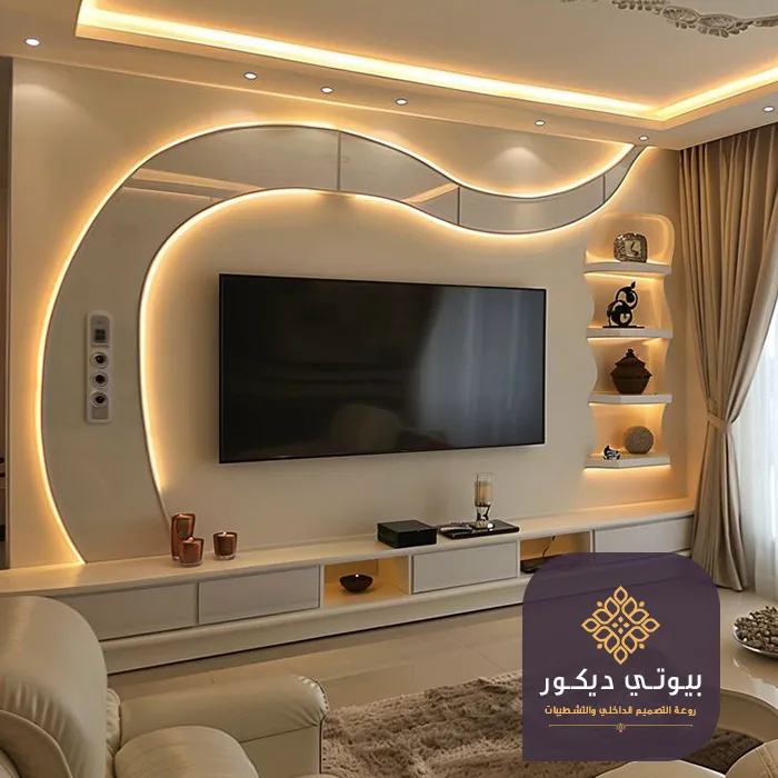 ديكورات بديل الخشب للتلفزيون